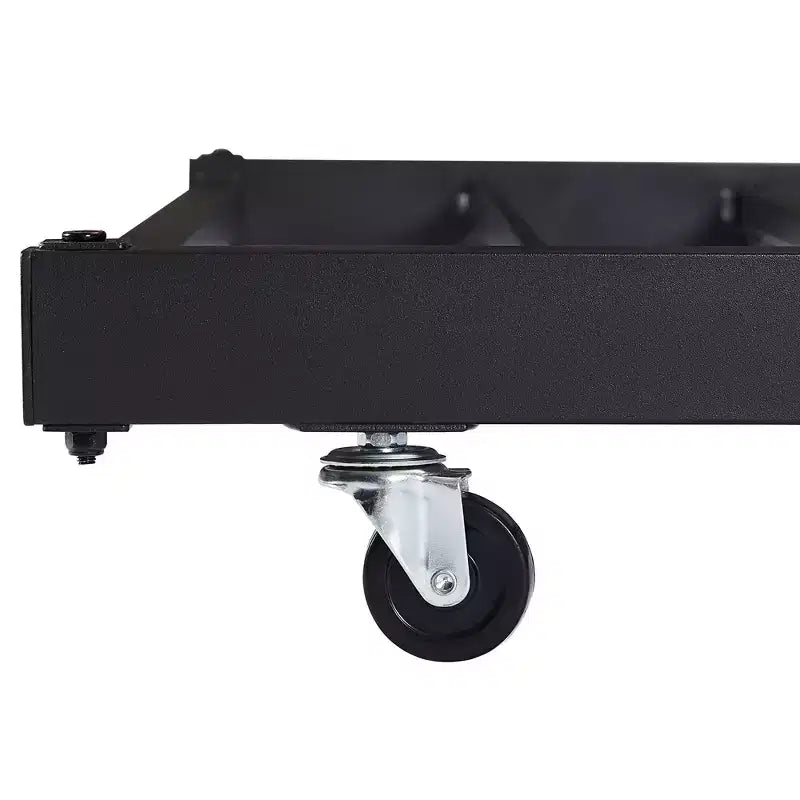 VECELO Struttura per Letto Estraibile Singolo/Rotelle/Supporto a Doghe in Metallo Migliorato e Rinforzato con Rotelle Bloccabili, Nero/Bianco