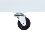 VECELO Struttura per Letto Estraibile Singolo/Rotelle/Supporto a Doghe in Metallo Migliorato e Rinforzato con Rotelle Bloccabili, Nero/Bianco