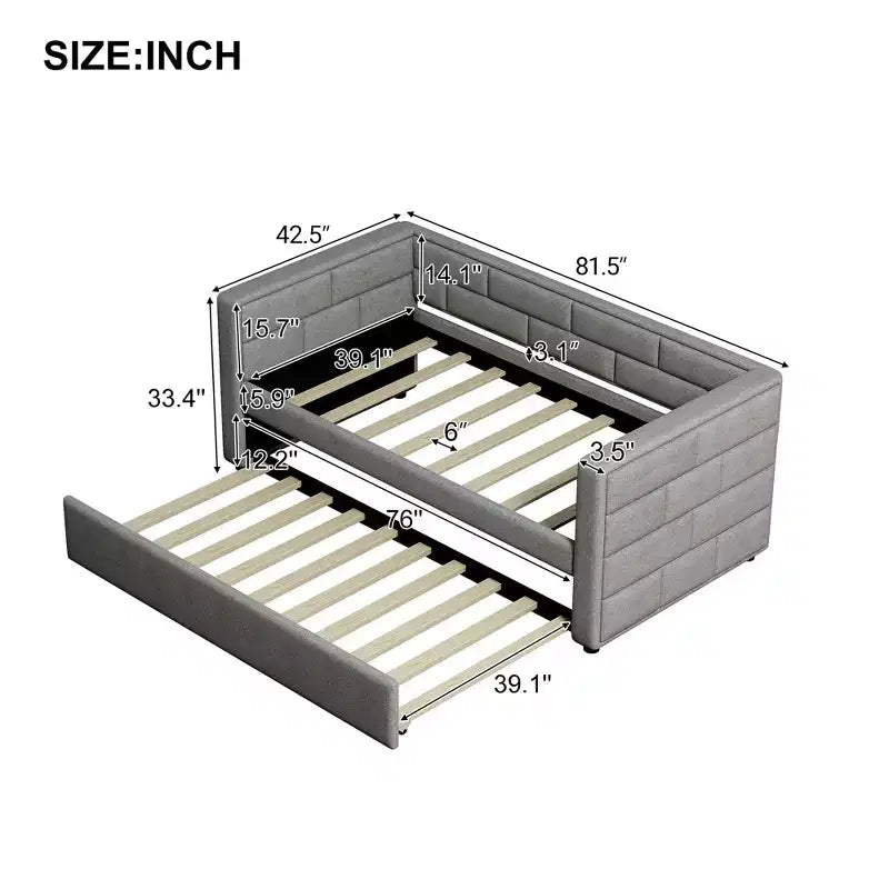 Divano letto matrimoniale imbottito Whisen Modern Design con letto estraibile
