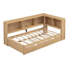 Divano letto matrimoniale Whisen Morden Design con letto estraibile, armadietti e porte USB