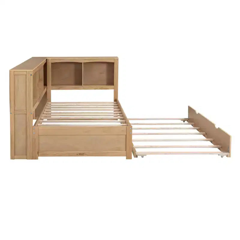 Divano letto matrimoniale Whisen Morden Design con letto estraibile, armadietti e porte USB
