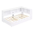 Divano letto matrimoniale Whisen Morden Design con letto estraibile, armadietti e porte USB