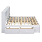 Letto Queen Size Whisen con testiera a contenitore e 8 cassetti