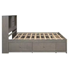 Letto Queen Size Whisen con testiera a contenitore e 8 cassetti