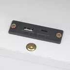 Letto a Divano Singolo Multi-Funzionale con Cassetti e Letto Estraibile, Vano Portaoggetti nella Testiera, Tavolino e Stazione di Ricarica USB ModernLuxe