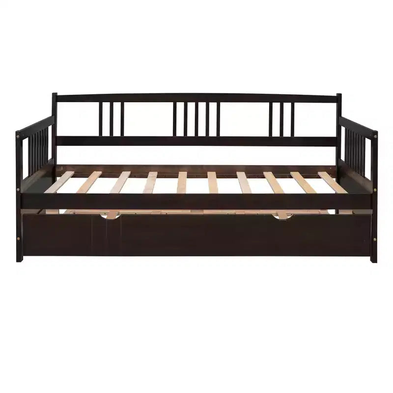 Divano letto a due piazze/matrimoniale, struttura in legno con letto estraibile a una piazza/due cassetti -ModernLuxe