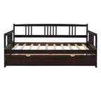 Divano letto a due piazze/matrimoniale, struttura in legno con letto estraibile a una piazza/due cassetti -ModernLuxe