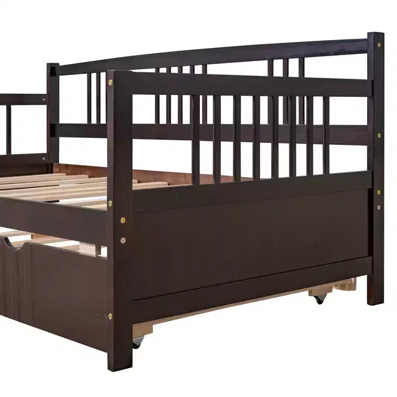 Divano letto a due piazze/matrimoniale, struttura in legno con letto estraibile a una piazza/due cassetti -ModernLuxe
