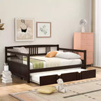 Divano letto a due piazze/matrimoniale, struttura in legno con letto estraibile a una piazza/due cassetti -ModernLuxe