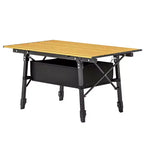 Outsunny Tavolo da Campeggio Portatile da 90 cm, Tavolo Pieghevole Piccolo in Alluminio con Altezza Regolabile e Borsa per il Trasporto