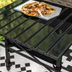 Outsunny Tavolo da Campeggio Portatile da 90 cm, Tavolo Pieghevole Piccolo in Alluminio con Altezza Regolabile e Borsa per il Trasporto