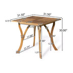 Set da pranzo a 5 pezzi Christopher Knight Home Tyson da esterno in legno di acacia e vimini con cuscini