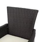Set da pranzo a 5 pezzi Christopher Knight Home Tyson da esterno in legno di acacia e vimini con cuscini
