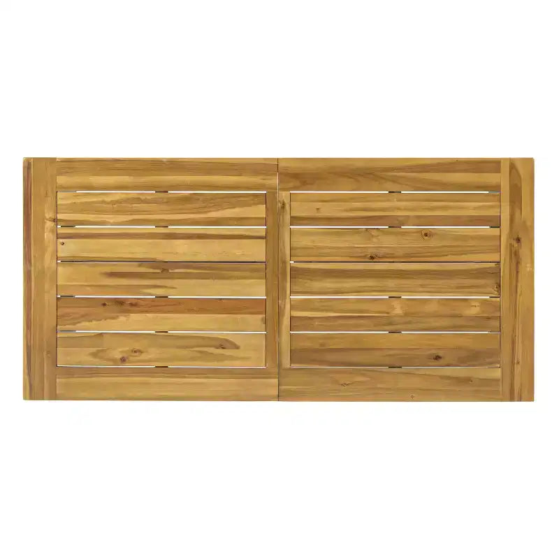 GDFStudio Plauche Set da Pranzo da Esterno in Rattan e Legno di Acacia, 7 Pezzi con Cuscino, Teak/Marrone Multicolore/Beige