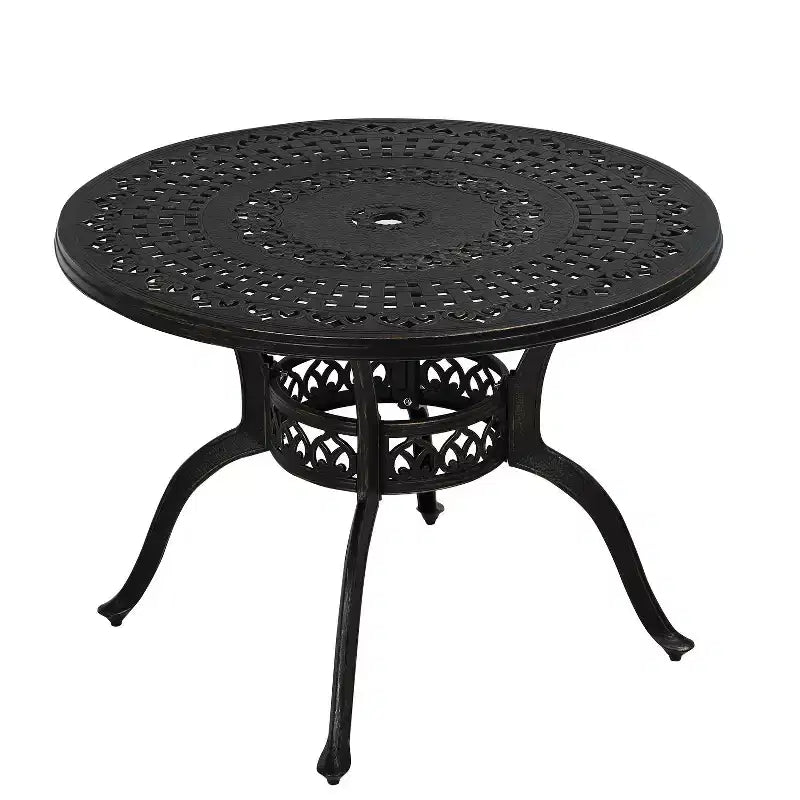 FDW Outdoor Table with Intricate Design Weather-Resistant Finish Patio Furniture