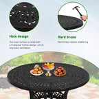 FDW Tavolo da esterno con design intarsiato Finitura resistente agli agenti atmosferici Mobili da patio