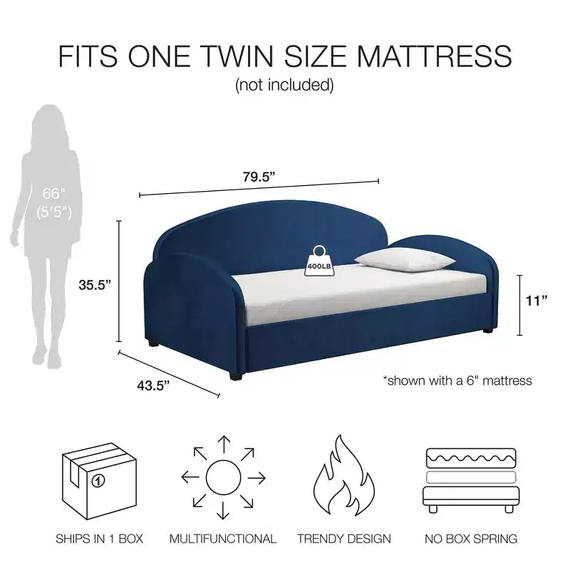 Divano letto imbottito Mr. Kate Moon