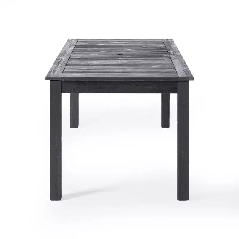 GDFStudio Aloha Set da Pranzo Espandibile da Esterno a 9 Pezzi in Legno di Acacia e Vimini, Grigio Chiaro/Grigio