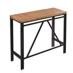 Set da bar da esterno Whisen a 5 pezzi in vimini di rattan PE con tavolo pieghevole e cuscini