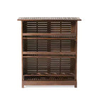 GDFStudio Marion Outdoor Acacia Wood Bar Table, Rich Mahogany