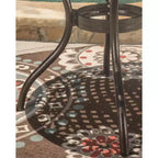 Christopher Knight Home Phoenix Tavolo Rotondo da Esterno in Alluminio Fuso con Foro per Ombrellone