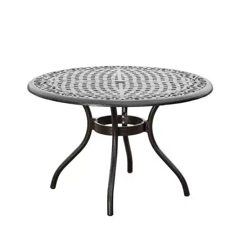 Christopher Knight Home Phoenix Outdoor Cast Aluminum Round Table with Umbrella Hole
