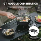 Naturehike Tavolo Portatile IGT con Barbecue a Carbonella, Tavolo Pieghevole da Campeggio e Barbecue con Estensione da Scrivania e Supporto per Lanterna