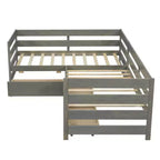 Divano Letto a L, Misura Singola, con 3 Cassetti Portaoggetti, Struttura in Legno - ModernLuxe