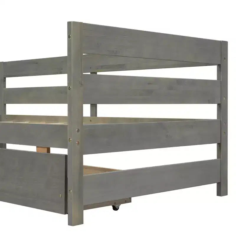 Divano Letto a L, Misura Singola, con 3 Cassetti Portaoggetti, Struttura in Legno - ModernLuxe