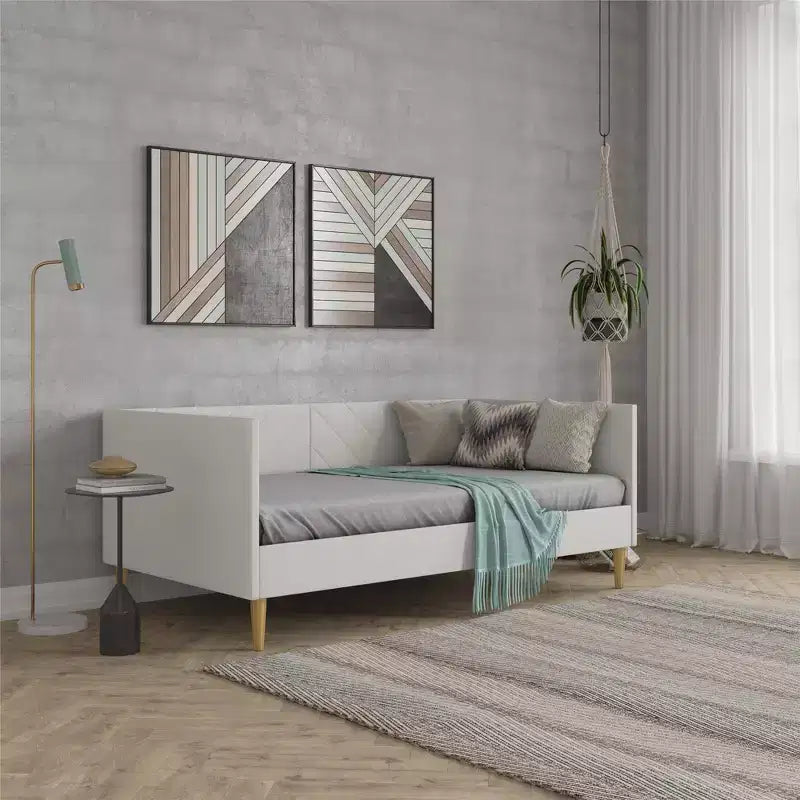 DHP Letto Imbottito Alicent Grigio Chiaro