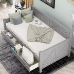 Letto da giorno in legno Whisen, stile casual moderno e rustico, una piazza e mezza