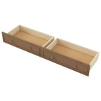 Daybed in legno Full Size Whisen con ripiani portaoggetti, USB, LED e letto estraibile a rotelle