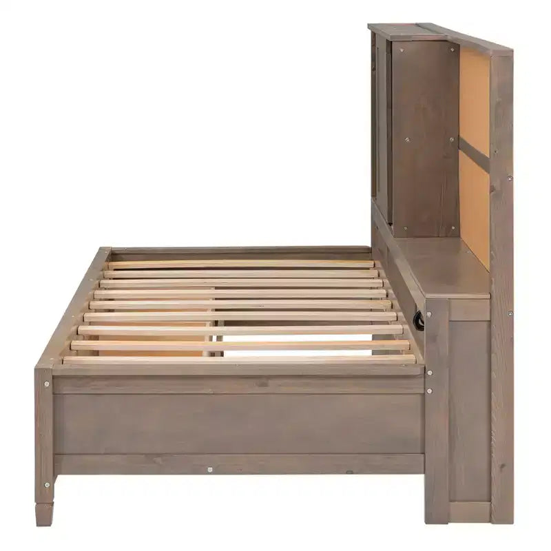Letto da giorno/divano GDFStudio Byron con mensole e porte USB, dimensioni singole