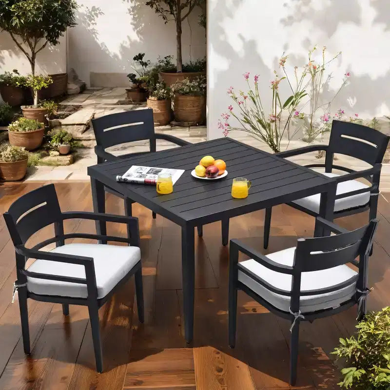 Christopher Knight Home Jason Tavolo da pranzo quadrato 40 con foro per ombrellone