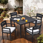 Christopher Knight Home Jason Tavolo da pranzo quadrato 40 con foro per ombrellone