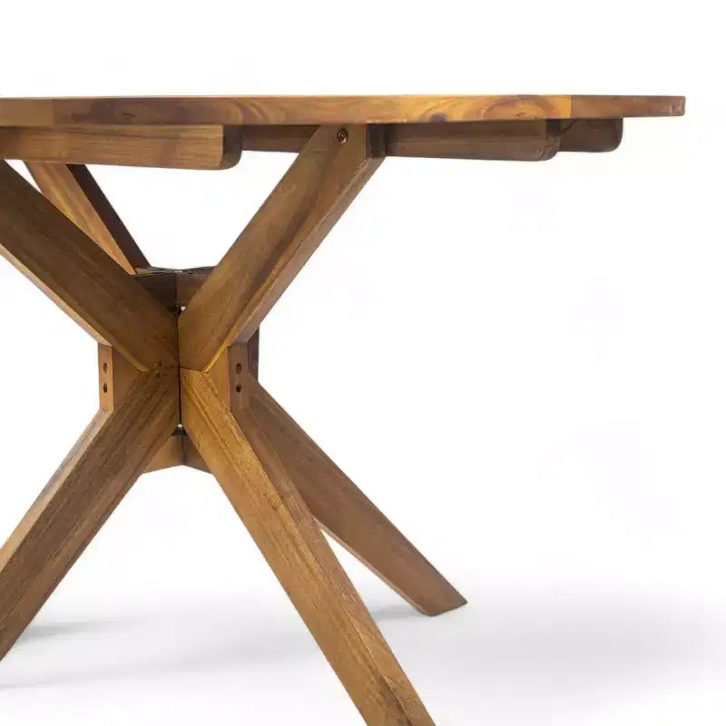 Christopher Knight Home Valence Set da Pranzo da Esterno a 5 Pezzi in Legno di Acacia con Cuscini Resistenti all'Acqua