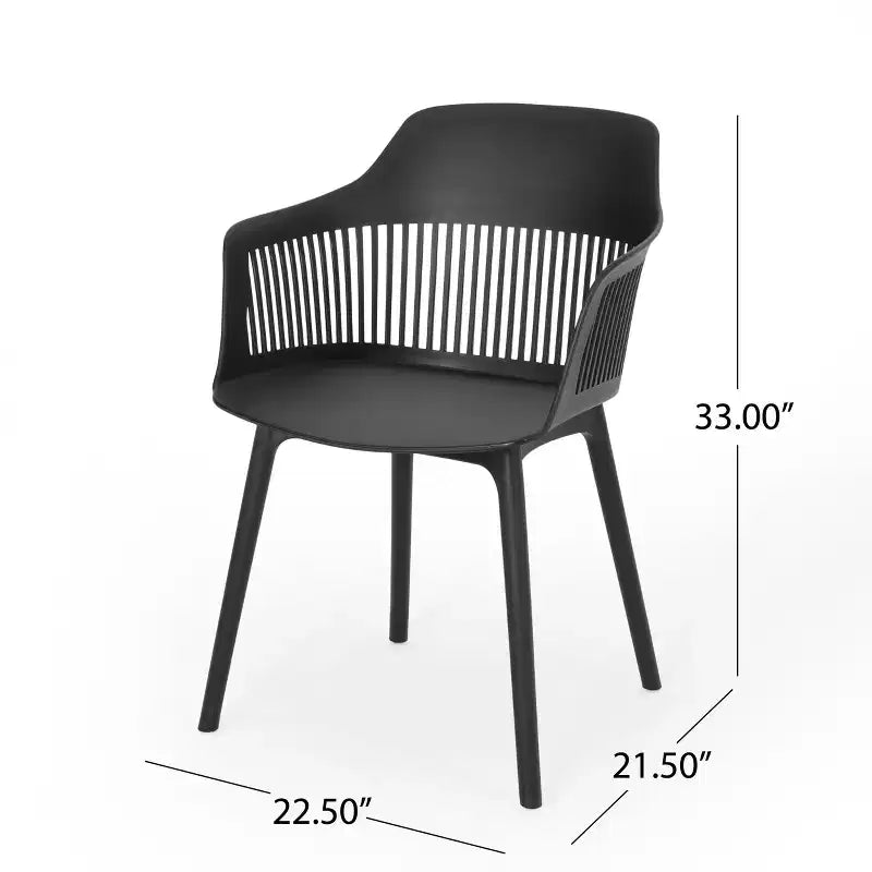 Christopher Knight Home Requeta Set da pranzo da esterno 7 pezzi in legno di acacia e resina con tavolo da pranzo da 70,25", nero/teak