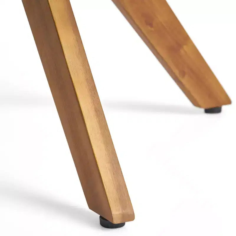 Christopher Knight Home Didicas Set da Pranzo da 5 Pezzi per Esterni in Legno di Acacia e Vimini con Cuscini, Teak/Marrone Multitono