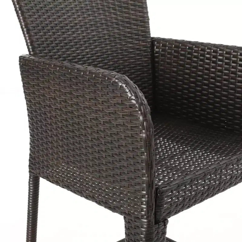 Christopher Knight Home Landis Set Bar da Esterno in Rattan Sintetico da 5 Pezzi, Multimarrone