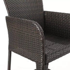 Christopher Knight Home Landis Set Bar da Esterno in Rattan Sintetico da 5 Pezzi, Multimarrone