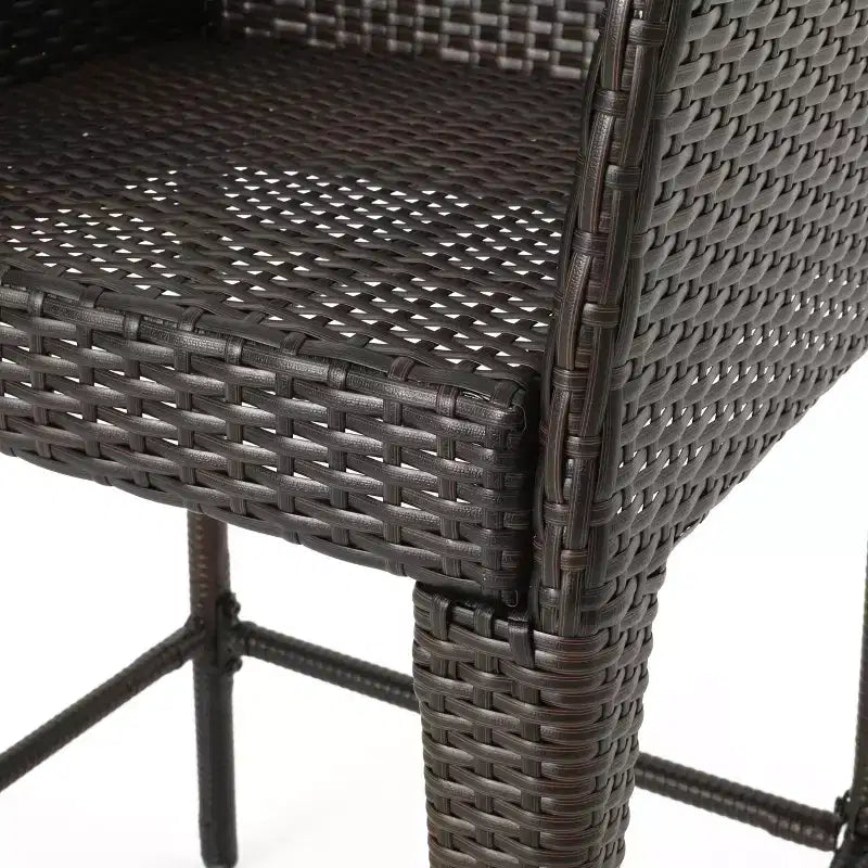 Christopher Knight Home Landis Set Bar da Esterno in Rattan Sintetico da 5 Pezzi, Multimarrone