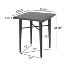 Christopher Knight Home Landis Set Bar da Esterno in Rattan Sintetico da 5 Pezzi, Multimarrone