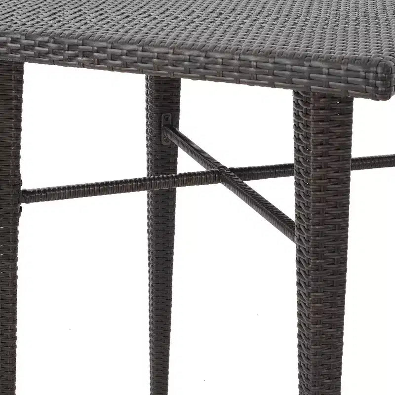 Christopher Knight Home Landis Set Bar da Esterno in Rattan Sintetico da 5 Pezzi, Multimarrone