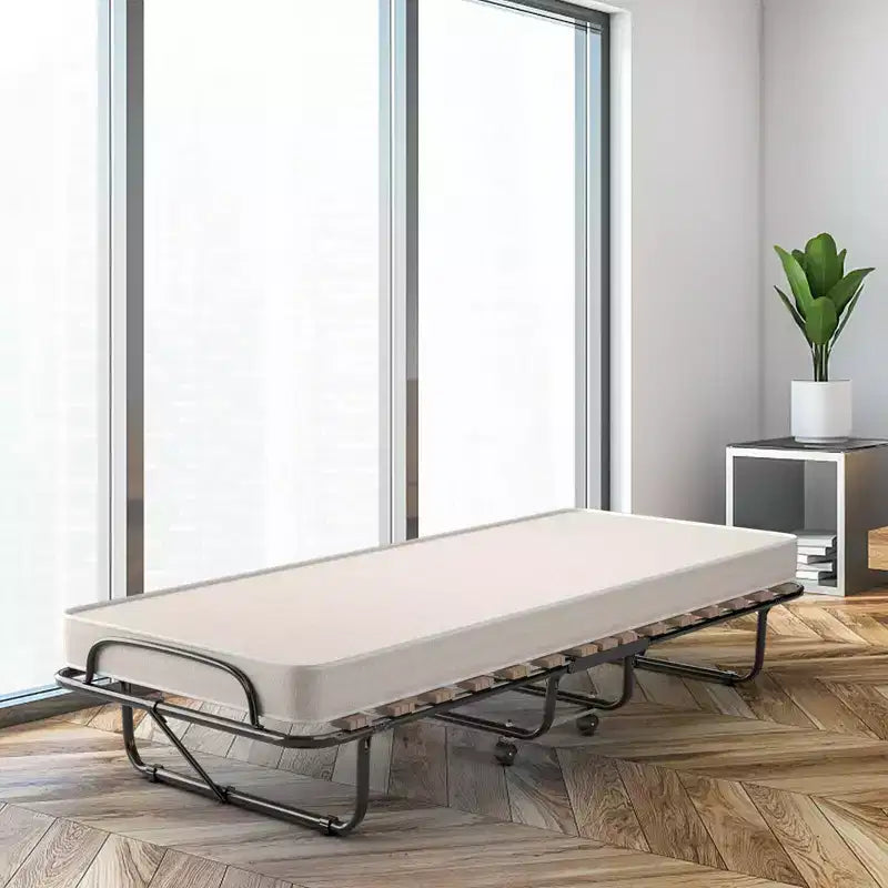 Letto Pieghevole Costway Richiudibile per Ospiti con Materasso in Memory Foam Fabbricato in Italia