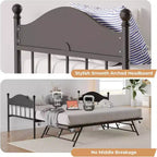 Divano letto a giorno gemello con letto estraibile Elegante telaio in metallo, letto a rotelle sollevabile, perfetto per qualsiasi ambiente