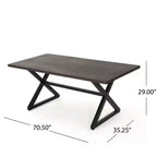 Christopher Knight Home Absher Set da pranzo da esterno a 6 pezzi in vimini e alluminio con panca