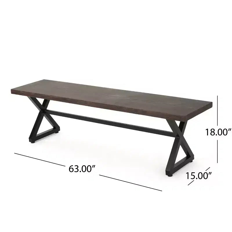 Christopher Knight Home Absher Set da pranzo da esterno a 6 pezzi in vimini e alluminio con panca