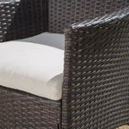 Christopher Knight Home Absher Set da pranzo da esterno a 6 pezzi in vimini e alluminio con panca