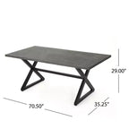 Christopher Knight Home Absher Set da pranzo da esterno a 6 pezzi in vimini e alluminio con panca