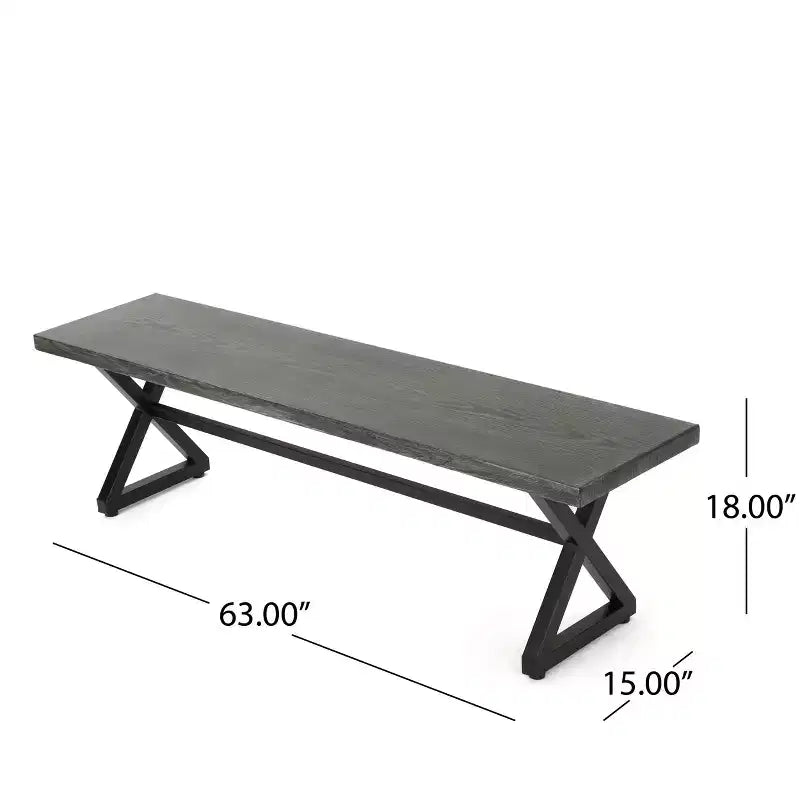 Christopher Knight Home Absher Set da pranzo da esterno a 6 pezzi in vimini e alluminio con panca